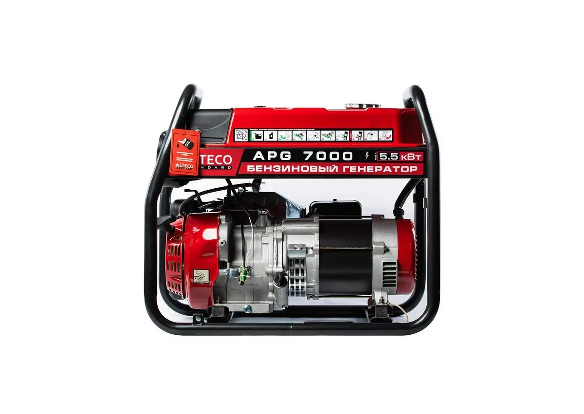 Бензиновый генератор 1 кВт Carver PPG-1000A 220В ручной однофазный четырехтактный